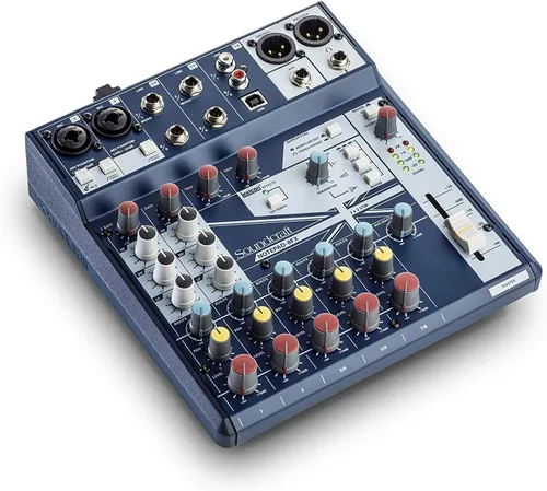 Vista 7 de Soundcraft Notepad-5 Consola mezcladora analógica de formato pequeño con E/S USB, mezclador de 5 canales