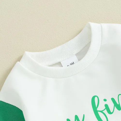 Vista 4 de LAGKIYOJ Conjunto de manga larga para el día de San Valentín para bebé, niña, niño, sudadera para recién nacido, ropa de primavera