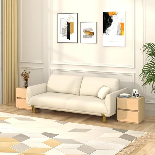 Vista 37 de furtble Cómoda apilable de 2 cajones, cómoda pequeña para armario, mesita de noche moderna para dormitorio, mesa auxiliar con cajón