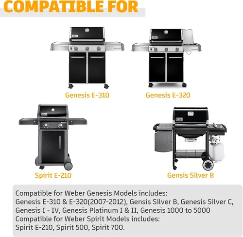 Vista 4 de GasSaf Kit de encendido de parrilla de repuesto para parrillas Weber 7509 Spirit Genesis, platino, plata y oro