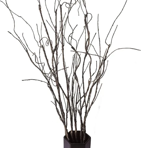 FeiLix 5 ramas artificiales de sauce rizadas, ramitas secas decorativas, 30.7 pulgadas, palos falsos flexibles, tallos de vides vintage, jarrones de