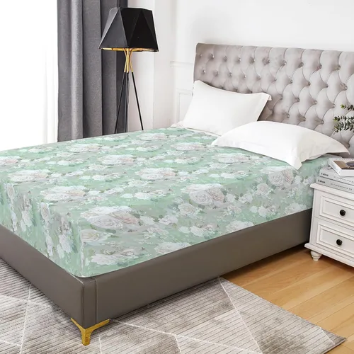 Vista 82 de YIYEA Sábana bajera ajustable de microfibra de doble cepillado de alta calidad, tamaño individual, sábana bajera ultra suave, encogimiento, Blanco