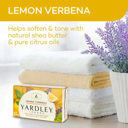 Vista 3 de Yardley London Lemon Verbena Naturally Moisturizing Bath Bar, 4 ounce