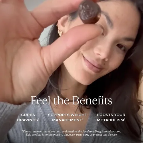 Vista 3 de SAKARA Metabolism Gummy Bites - Quema más antojo menos - Sabor a granada con extracto de azafrán y especias africanas - Apoya el metabolismo