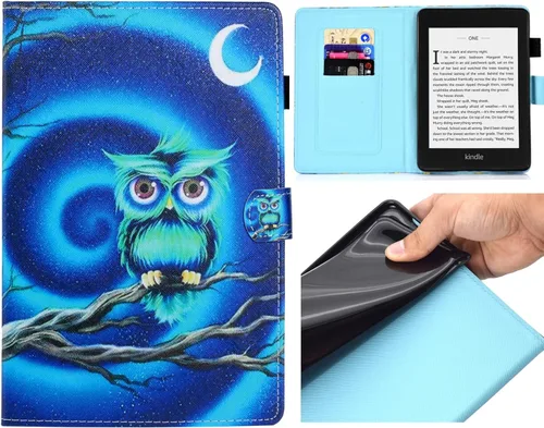 Vista 8 de Funda para Kindle Paperwhite, ranuras para tarjetas ligeras y delgadas con funda de encendido y apagado automático para Yaxa Kindle Paperwhite