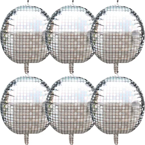 Vista 7 de FBQ Kit de arco de globos de discoteca 4D, globos de aluminio de disco de los años 70, 80, 90, fiesta de discoteca, aniversario, decoración