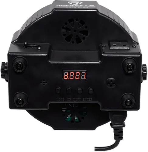 Vista 6 de Rockville RockPAR50 LED RGB Compact Par Can DJ/Club DMX Wash Light+Dual Bracket, Negro