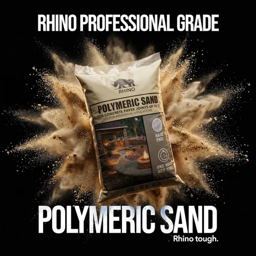 Vista 2 de Rhino Power Bond Plus - Arena polimérica para adoquines y juntas de piedra de hasta un máximo de 2 pulgadas (10 libras, beige)