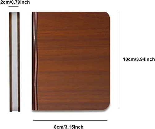 Vista 2 de tooloflife Lámpara de libro plegable novedad lámpara de mesa de madera portátil luz de escritorio LED linterna de papel con USB recargable