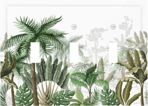 Vista 117 de Cubiertas de salida de impresión de líneas doradas de granito de mármol marrón, 1 palanca y 1 combinación basculante, placa decorativa de pared