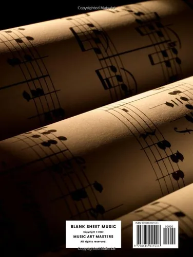 Vista 2 de Blank Sheet Music Blank Sheet Music With Measures, Manuscript Paper Notebook, 6 Staff Staves For Musical Artist, Alternative Musician Gift Ideas