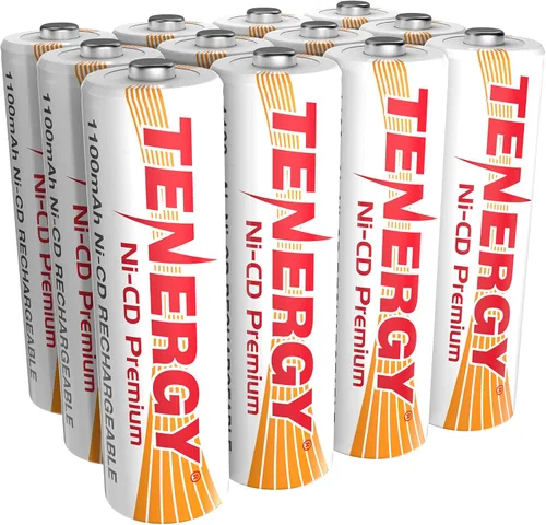 Vista 7 de Tenergy AA Premium NiCd - Baterías recargables de 1100 mAh 1.2 V para luces solares, luces de jardín, 8