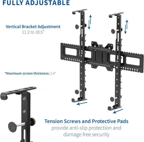 Vista 6 de VIVO Universal Adapter VESA Mount Kit for 20 to 32 inch Flat and Curved Monitor Screens, 100x100mm Mounting Bracket, Black, MOUNT-UVM01