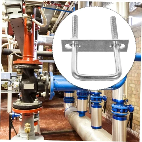 Vista 2 de ULTECHNOVO Kit de pernos cuadrados en U de acero galvanizado de alta resistencia en forma de U para tubería de remolque de barco, marco grueso
