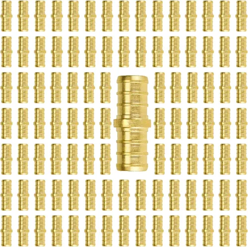 Vista 53 de SUNGATOR Paquete de 50 accesorios Pex de 1/2" en T, accesorios Pex de 1/2 pulgada en T, sin plomo, de latón, certificados NSF