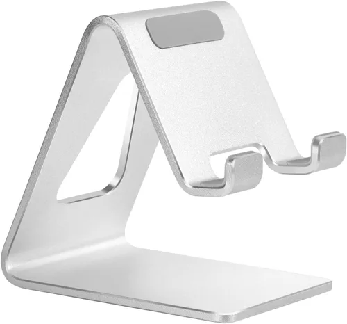 Vista 8 de Aoviho Soporte de teléfono celular para escritorio, soporte de teléfono de escritorio, soporte de teléfono móvil de aluminio para iPhone 15 14 13 12
