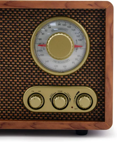 Vista 8 de Radio vintage AM FM Classic Retro Bluetooth con control de graves agudos