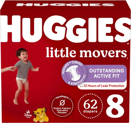 Vista 21 de Pañales Huggies tamaño 3, Little Movers para bebés, talla 3 (16-28 libras), 25 unidades, el empaque puede variar