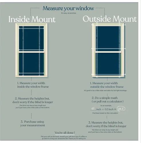 Vista 4 de MOOD Persianas de madera sintética prémium Persianas de 21 pulgadas para ventanas Tratamiento de ventana opaca inalámbrico de 2 pulgadas