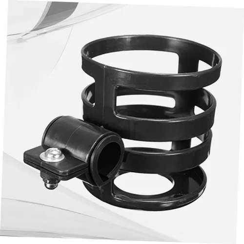Vista 8 de BESPORTBLE 2 Pcs Cart Bottle Holders Stroller Drink Racks Plastic Bottle Holders for Bicycles Wheelchairs Scooters Walkers Easy to Install Black