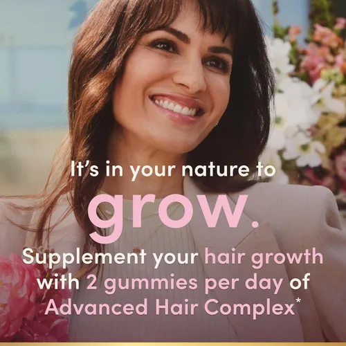 Vista 4 de Natures Bounty Hair Growth Gummies for Supporting Thicker, Fuller Hair with Biotin, Silicon & Arginine, Peach Mango Flavor Gluten Free, Contains No