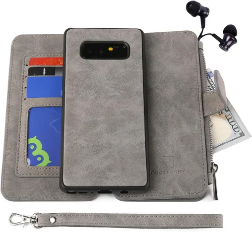 Vista 14 de MODOS LOGICOS Funda para Samsung Galaxy Note 8, [Cartera desmontable Folio] [2 en 1] [Almacenamiento de efectivo con cremallera]