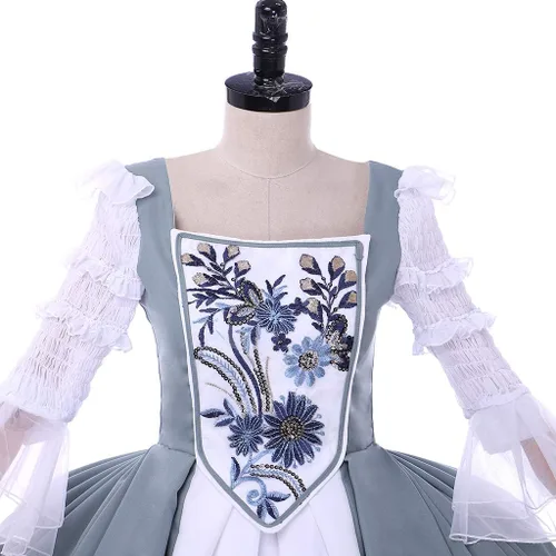 Vista 6 de Outlander - Vestido de boda bordado de Claire Fraser para mujer, vestido de fiesta