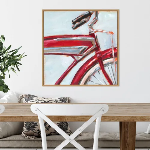 Vista 58 de Amanti Art Framed Canvas Wall Art 16x16 Retro Cycle I by Ethan Harper, Framed Wall Art Canvas, Abstract Artwork, Traditional Decor, Small Poster