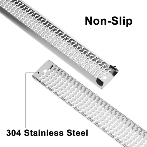 Vista 4 de Limón Zester, rallador de queso de cocina de acero inoxidable, cubierta de plástico, mango verde suave ergonómico