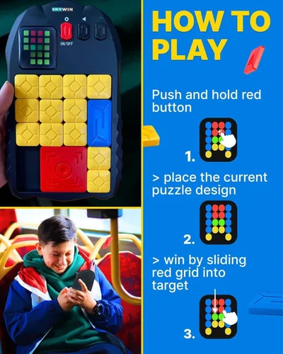 Vista 5 de Skywin Klotski - Juego de rompecabezas de diapositivas para la cena, 500 divertidos rompecabezas de entrenamiento mental IQ Klotski, rompecabezas