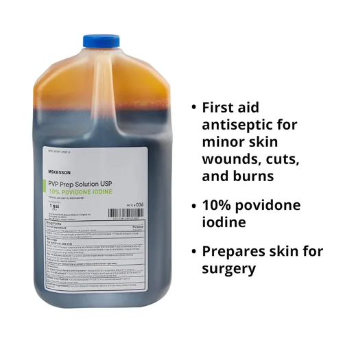 Vista 2 de 85652340 Prep Solution McKesson 1 gal. Jarra 10% Povidone-Iodine