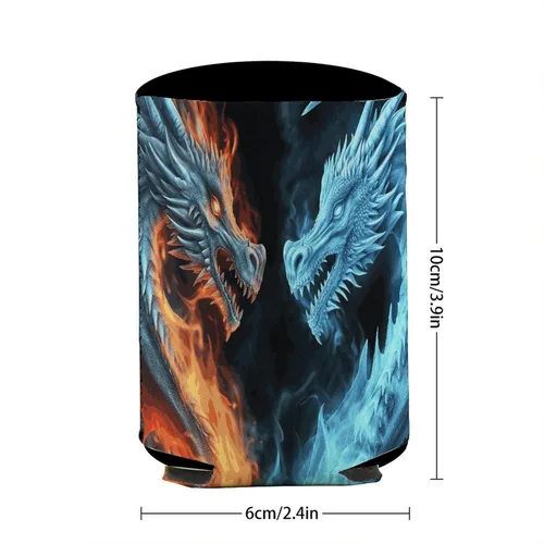 Vista 3 de Ice And Fire Dragons Reusable Insulated Neoprene Iced Coffee Cup Sleeve Funny Drink Sleeve for Cold Beverages Cute Beverage Holder for Iced Coffee