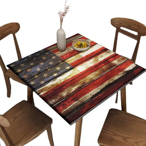 Vista 33 de Mantel redondo ajustable con borde elástico floral azul, mantel con borde elástico de estilo floral pastoral, almohadilla de mesa de poliéster