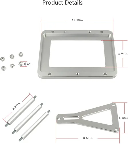 Vista 6 de Bandeja de batería para Optima, Kit de Sujeción de Batería, Kit de Reubicación de Batería, Maletero para Optima Race Racing Mount Rojo Amarillo Azul