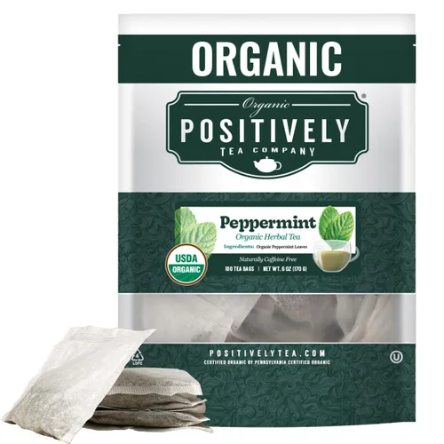 Vista 75 de Organic Positively Tea Company, Bolsas de té herbal de hibisco, 100 unidades, bolsas de té ecológicas, sin OGM