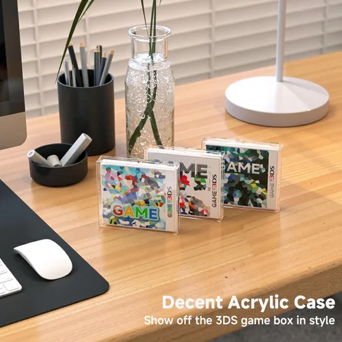 Vista 7 de Video Game Box Protector Case for 3DS Games, 3MM Clear Acrylic Display Case with Wall Mount Compatible with Nintendo 3DS Game Box (Pack of 1)