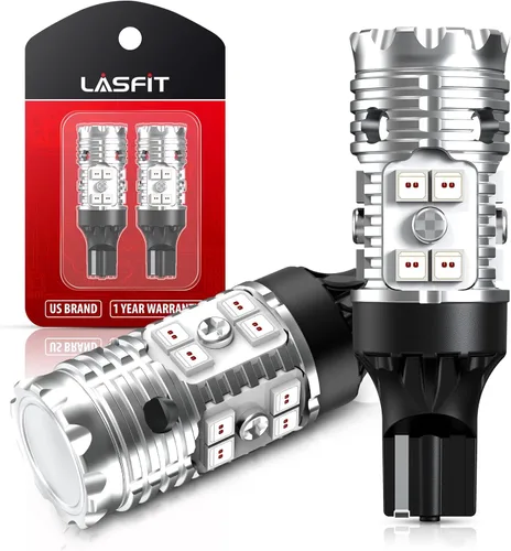 Vista 13 de LASFIT Bombilla LED T3 1156, señal de giro ámbar, resistencia incorporada 7506 CANBUS Ready sin errores, nuevo 500% brillante intermitente 4000LM