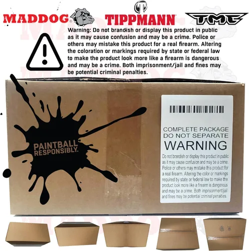 Vista 9 de Maddog Tippmann TMC MAGFED Paintball Gun Marker & Accessory Starter Packages Marker, 48ci/3000psi Compressed Air Tank, Mask, Hopper, Pods, Harness