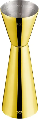 Vista 17 de Medidor para barman, Briout Jigger doble de cóctel japonés de primera calidad, acero inoxidable grado alimenticio 304, 2 OZ 1 OZ con mediciones