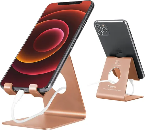 Vista 11 de Soporte para teléfono celular, soporte para teléfono de escritorio, cuna, muelle, compatible con todos los teléfonos de 4 a 8 pulgadas, accesorios