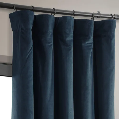Vista 5 de HPD Half Price Drapes Cortinas Opacas Térmicas de Terciopelo Signature para Sala de Estar de 63 Pulgadas de Largo (1 Panel) con Bolsillo para Barra