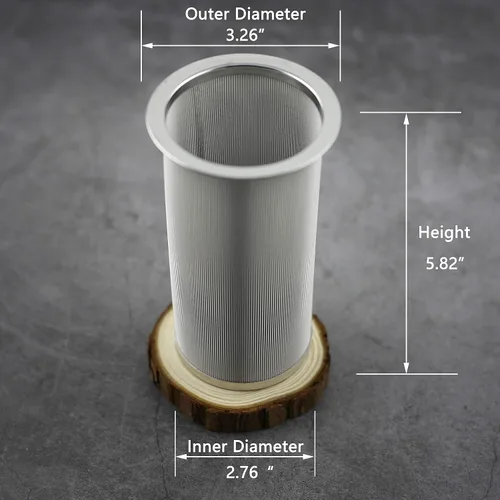 Vista 2 de Filtro de café frío para tarro Mason de boca ancha, acero inoxidable 304 de grado alimenticio, malla ultrafina, infusor de té y frutas, cafetera
