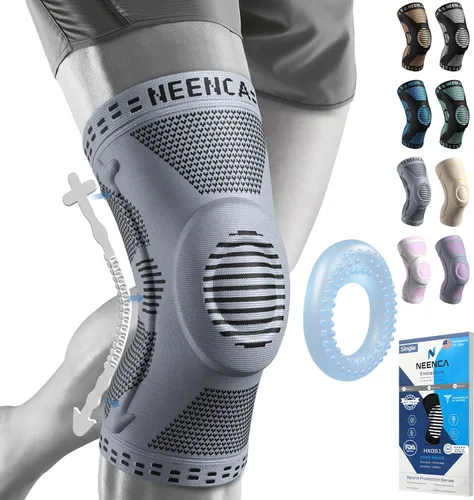 Vista 19 de NEENCA - Rodillera profesional de compresión, tecnología de punto horizontal, grado médico, para desgarro de menisco, ligamento anterior cruzado