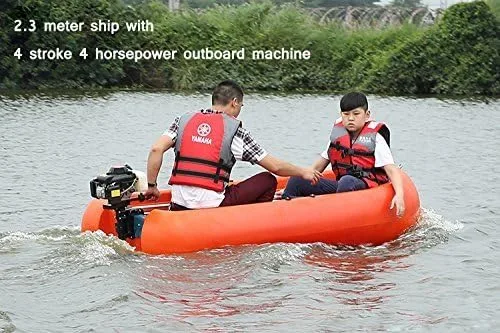 Vista 7 de HANGKAI Motor fuera de borda, 6.5HP 4 tiempos 123CC motor fuera de borda motor de pesca barco de pesca, motor de lancha de pesca, sistema