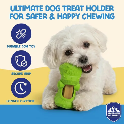 Vista 2 de Himalayan Jughead Classic - Soporte para masticar para perros, sostiene masticables y golosinas para perros, ralentiza los masticadores rápidos