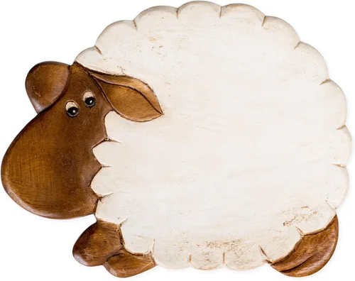 Vista 4 de Sea Island Imports - Taburete corto decorativo de madera de acacia tallada a mano