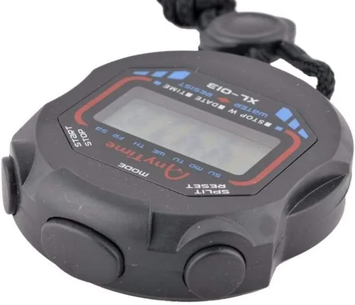 Vista 4 de Cronómetro digital de mano multifunción profesional portátil electrónico LCD cronógrafo cronógrafo cronómetro cronómetro reloj deportivo