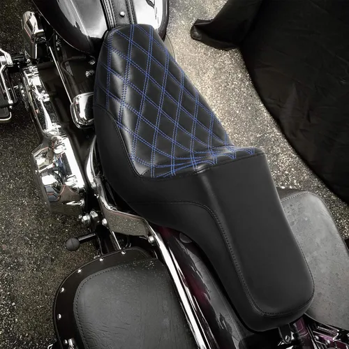 Vista 9 de C.C. RIDER Asiento para Conductor y Pasajero Asiento de Elevación Compatible con Harley Dyna Street Bob FXDB Low Rider FXDL/FXDLS Super Glide Custom