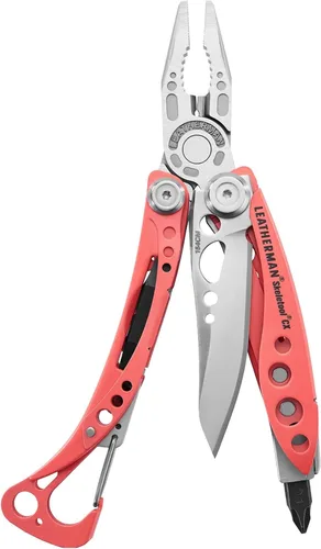 Vista 10 de LEATHERMAN, Skeletool CX, 7-en-1 Multiherramienta ligera y minimalista para uso diario (EDC), Hogar, Jardín y Aire Libre, Azul Paraíso