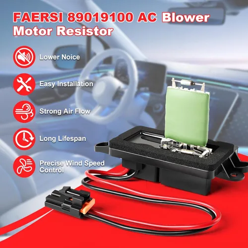 Vista 2 de FAERSI 89019100 Kit de resistencia de motor de ventilador de HVAC con arnés de repuesto para Chevy Trailblazer GMC Envoy 2002-2009, Buick Rainier